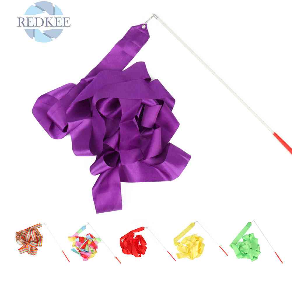 Gậy Ruy Băng Màu Cầu Vồng Dài 2m Hỗ Trợ Luyện Tập Múa Ba Lê Cho Bé