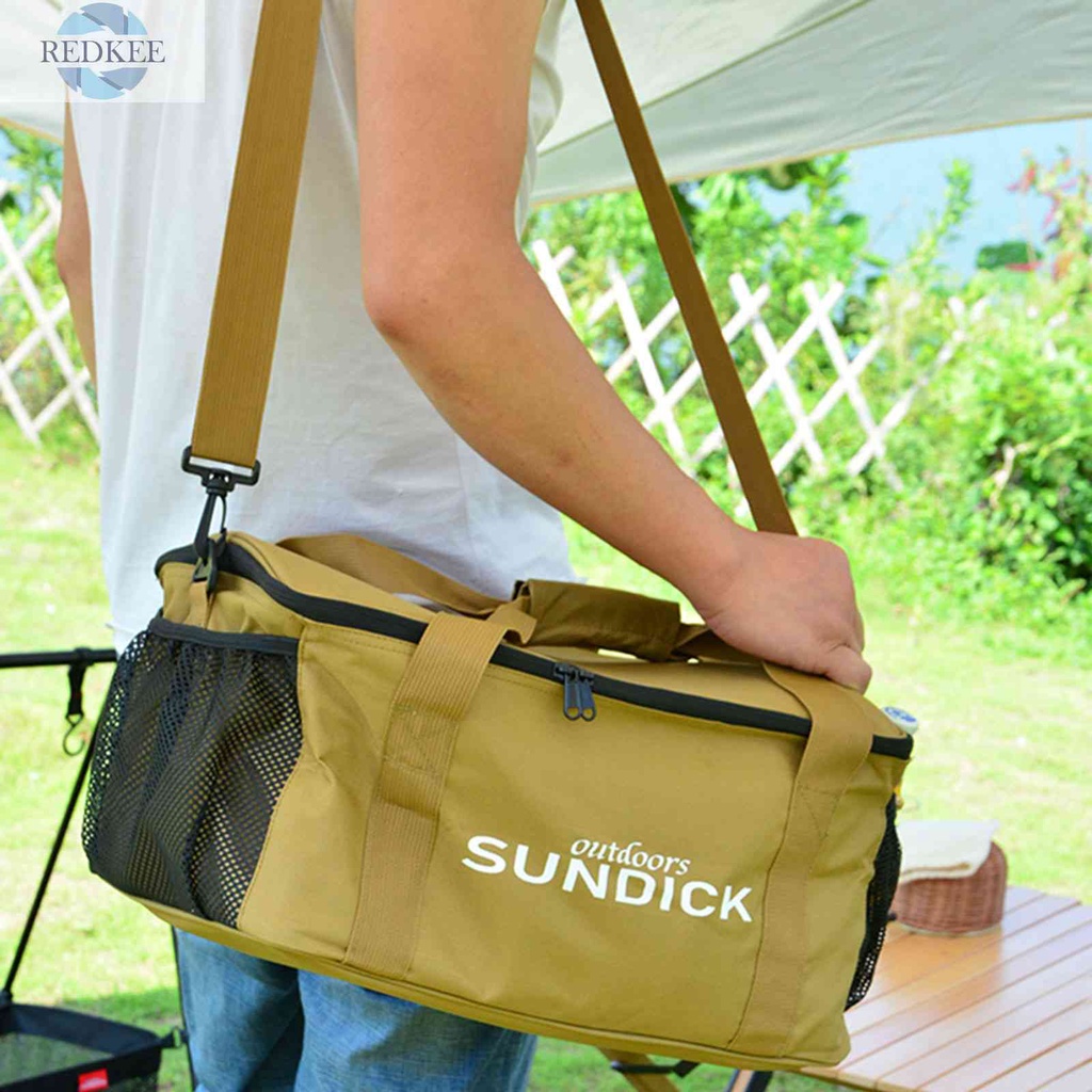 Sundick Túi Lưới Đi Dã Ngoại Ngoài Trời Tích Hợp Khóa Cài Thiết Kế Tiện Lợi
