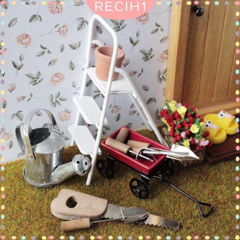 Thang Leo 3 Bậc Mini 1: 12 Dùng Để Trang Trí Vườn Nhà Búp Bê Tỉ Lệ 1: 12