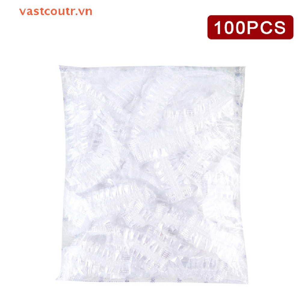 Set 100 Nút Bịt Tai Bằng Nhựa Trong Suốt Chống Nước Nhuộm Tóc Sử Dụng Một Lần