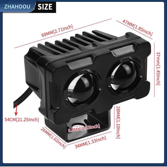 ☃Nhà Cửa☃ Đèn Pha Led Hai Màu 5000-6500k Chuyên Dụng Cho Xe Mô Tô E-bike