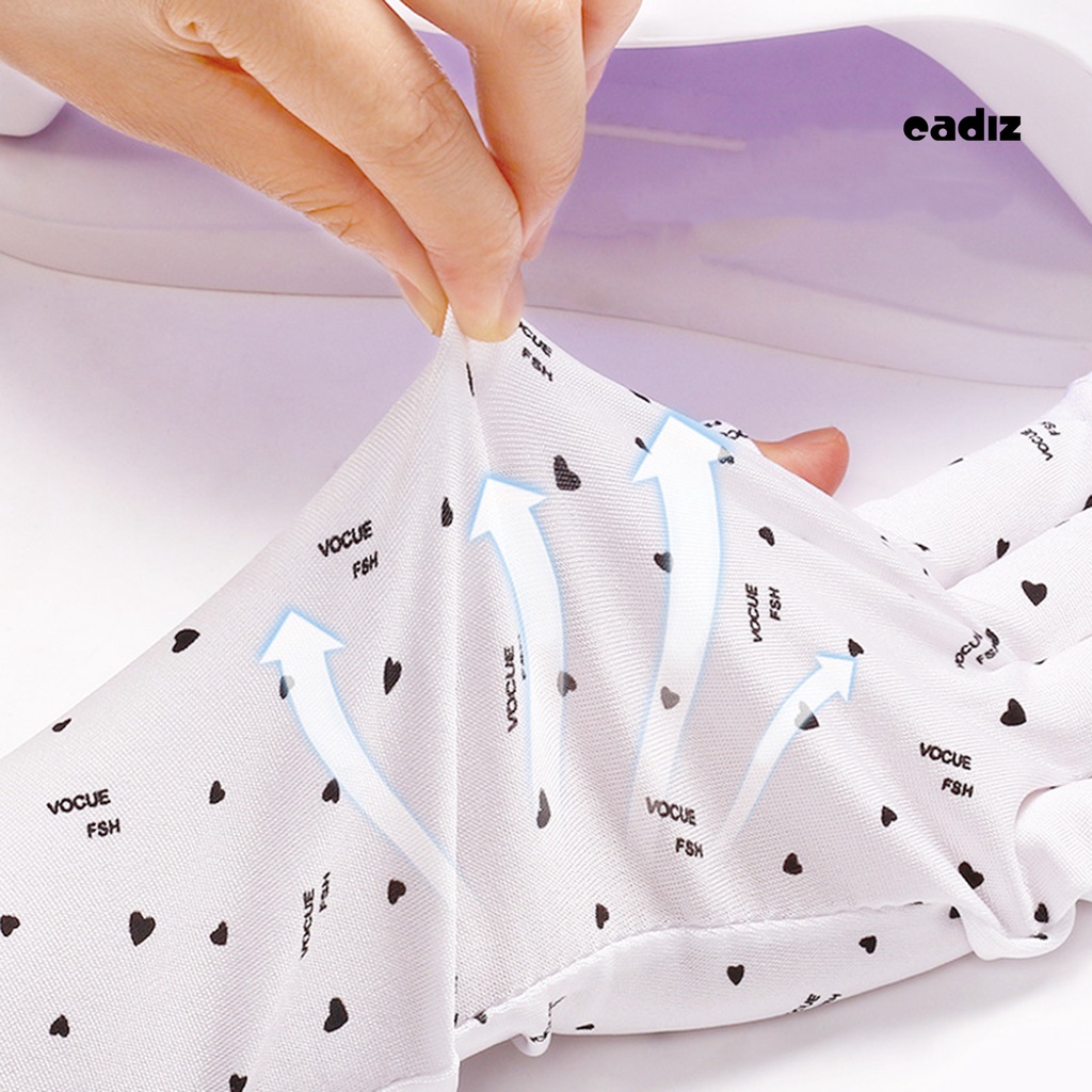 1 Đôi Găng Tay Chống Tia UV Siêu Mềm Co Giãn Thoáng Khí Tiện Dụng Cho Salon Làm Móng