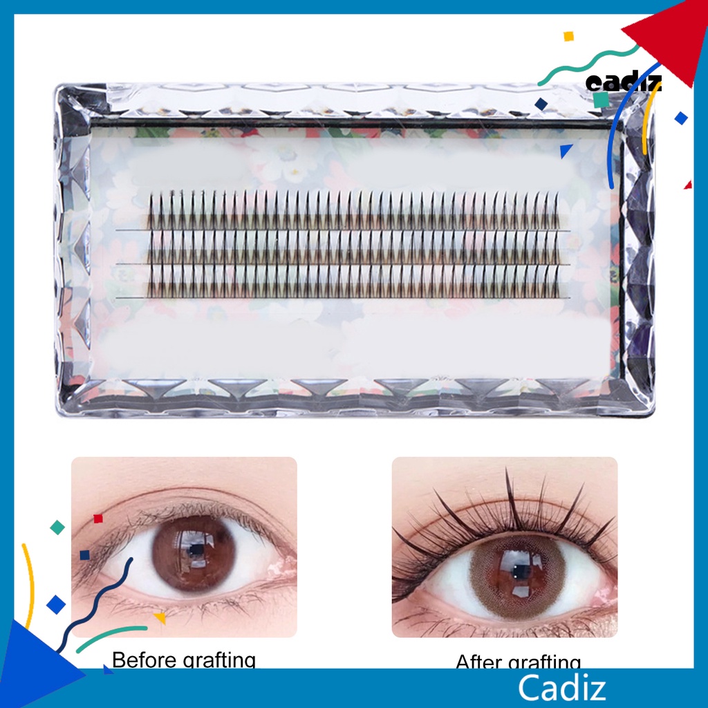 1 Hộp Lông Mi Giả Kiểu Đuôi Cá Kháng Nước Tuyệt Vời Trang Điểm Chuyên Nghiệp Cho Nữ