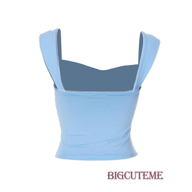 Áo Lửng Hai Dây Phối Ren Quyến Rũ Dành Cho Nữ