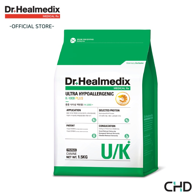 1.5KG THỨC ĂN HỖN HỢP HOÀN CHỈNH HƯƠNG GÀ VÀ YẾN MẠCH CHO CHÓ DR.HEALMEDIX ULTRA K-1000 PLUS.