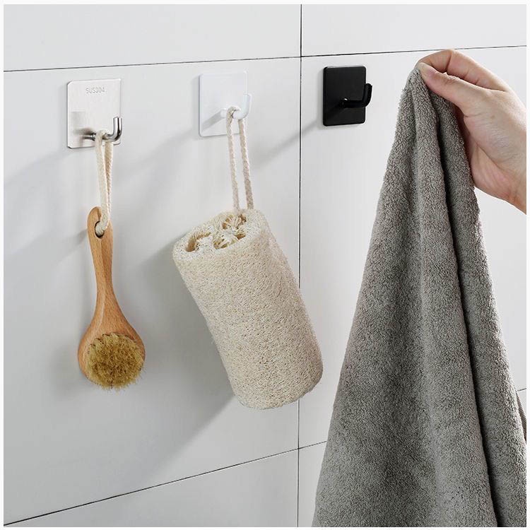 PVN59187 Móc INOX 304 Treo Đồ nặng, treo thớt, nồi niêu INOX 304  Dán Tường Gạch, Men, Kính