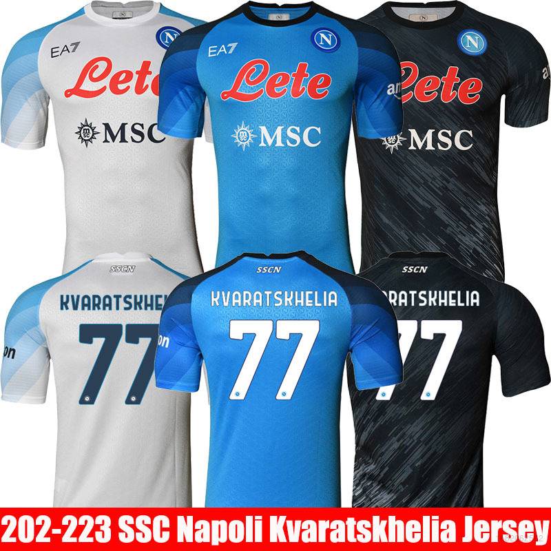 Áo Thun Thể Thao Tay Ngắn QY 2022-2023 SSC Napoli Home Away Kvaratskhelia Jersey Plus Size