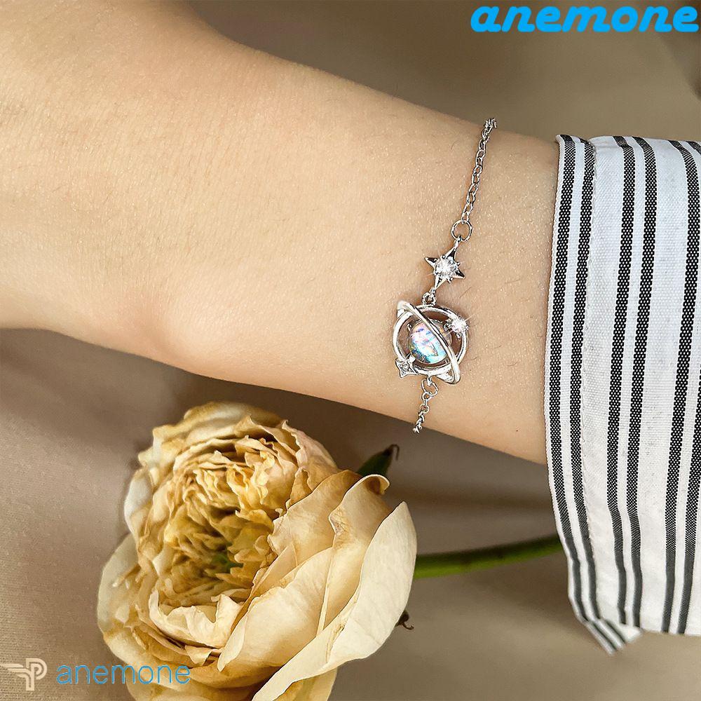 Vòng Tay Hình Hành Tinh Đơn Giản Có Thể Điều Chỉnh|Quà Tặng Siêu Mỏng Hình Hành Tinh Ngôi Sao Xinh Xắn Cho Bạn Gái