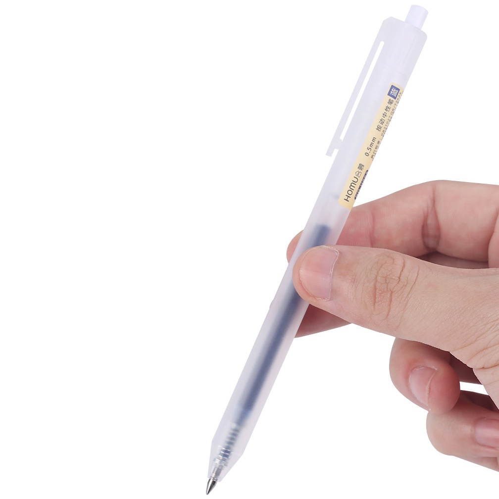 Bút Mực Gel Màu Đen Nhám Đơn Giản