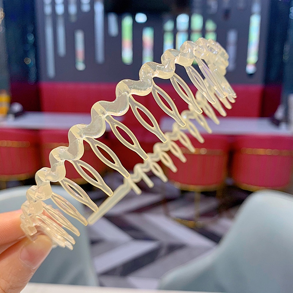 1 Băng Đô Cài Tóc Bằng Nhựa Trong Suốt Chống Trượt Màu Sắc Kẹo Ngọt