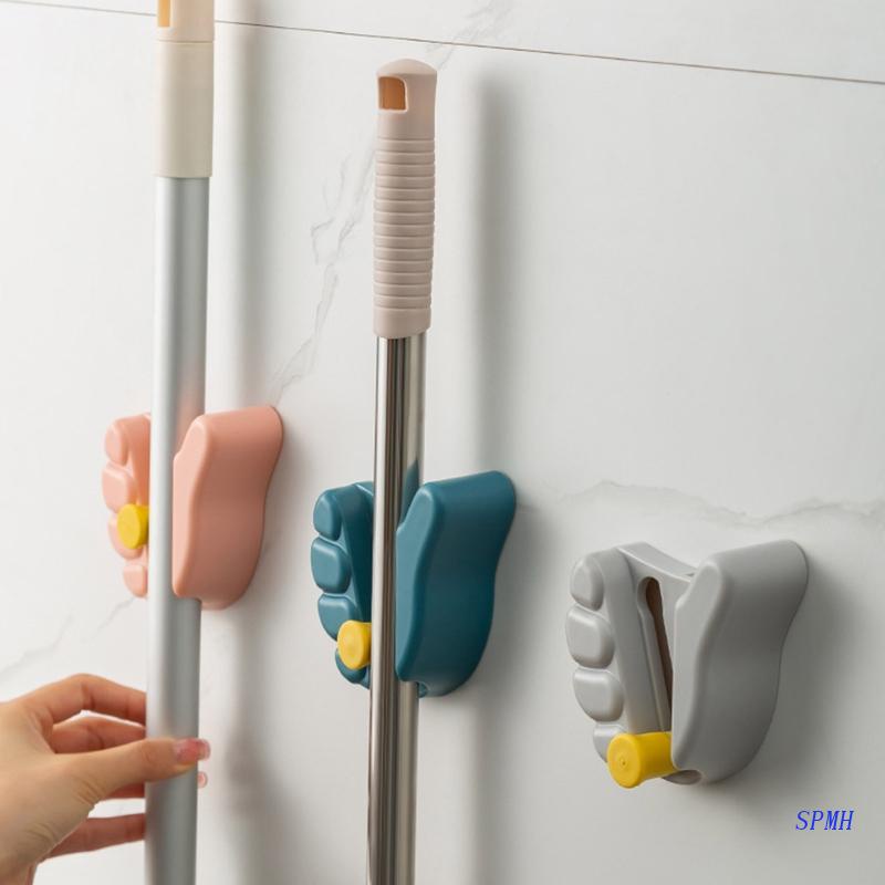 Giá Đỡ Cây Lau Nhà Gắn Tường Không Đục Lỗ Đa Năng Tùy Chỉnh Tiện Dụng