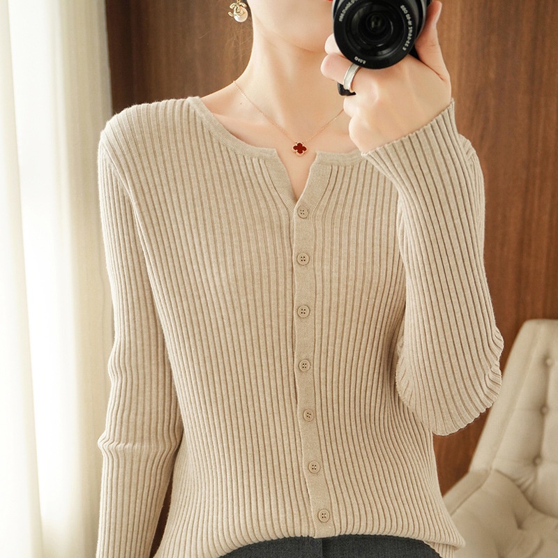 Áo Khoác Cardigan Len Dệt Kim Dáng Ngắn Phong Cách Mới Mùa Xuân 2023 Cho Nữ