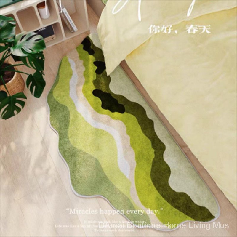 Thảm Trải Sàn Phòng Khách / Phòng Ngủ Bằng Chất Liệu Cashmere Dày Dặn Phong Cách Bắc Âu