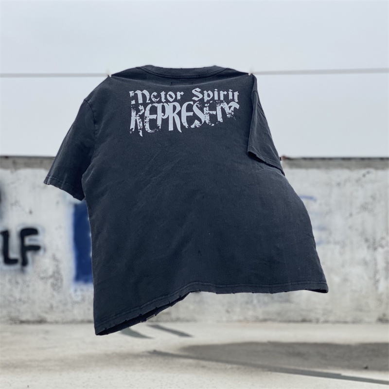 R-epresent- Áo Thun Tay Ngắn Màu Đen In Chữ Giới Hạn Thời Trang Đường Phố Cao Cấp Cho Nam Và Nữ Giống Kyktycfghfvseg