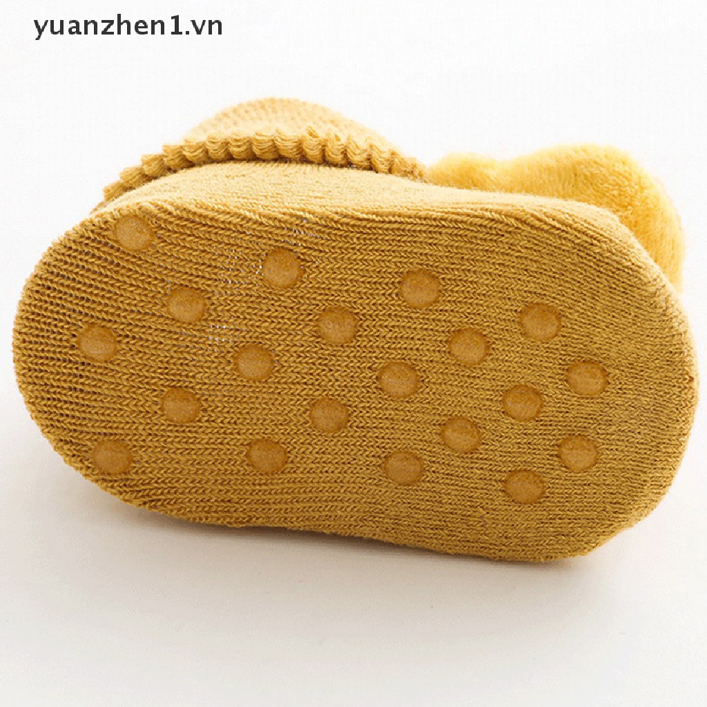 Tất Nhung Dày Chống Trượt Họa Tiết Hoạt Hình Cho Bé