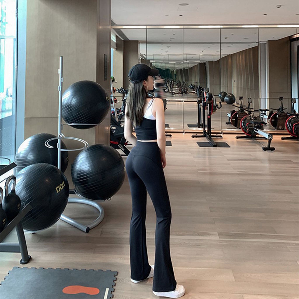 [F &amp; X] Quần Tập Yoga Ống Rộng Nhanh Khô Màu Nude Senseed