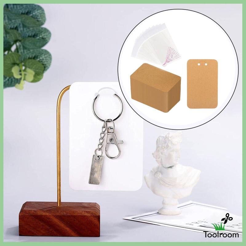 Bộ 100 Thẻ Trưng Bày Kèm Móc Khóa Tự Niêm Phong Túi Đựng 3 '' X4.7 ''