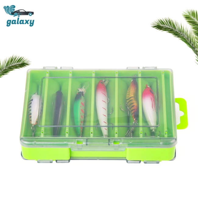 Galaxy Hộp Đựng Mồi Câu Cá 12 Ngăn Hình Chữ U Đa Năng