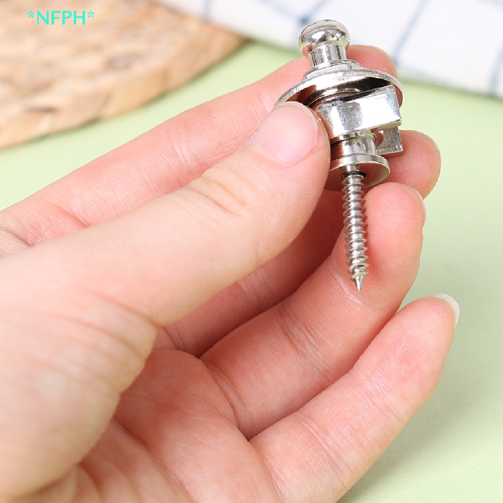 Bộ 2 Chốt Khóa Dây Đeo Đàn Guitar Điện / Guitar Bass Mới