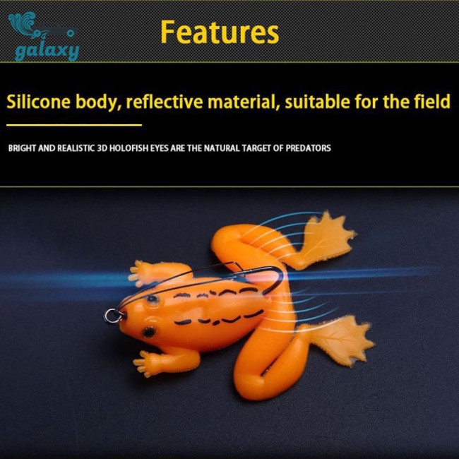 Galaxy Set 4 Mồi Giả Nhử Cá Ếch 6cm / 5g Bằng Nhựa Mềm