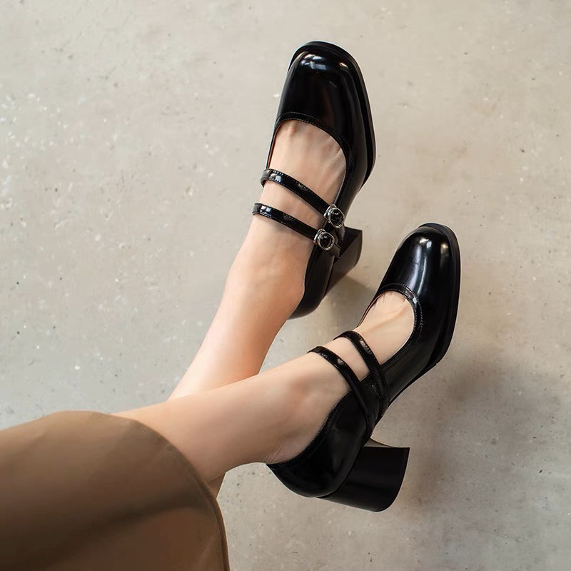 Size Station - Giày da hai quai ngang Mary Jane 6.5cm 650020