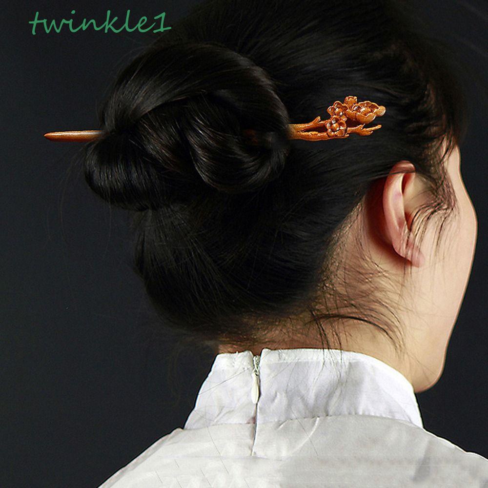 Trâm Cài Tóc Bằng Gỗ Hình Bướm / Chim / Đám Mây Kiểu Trung Hoa Thời Trang