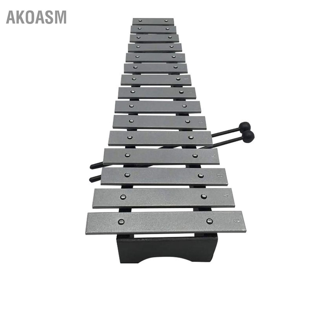 Glockenspiel Kit Bộ gõ nhôm Xylophone 15 giai điệu để khai sáng giáo dục sớm AKOASM