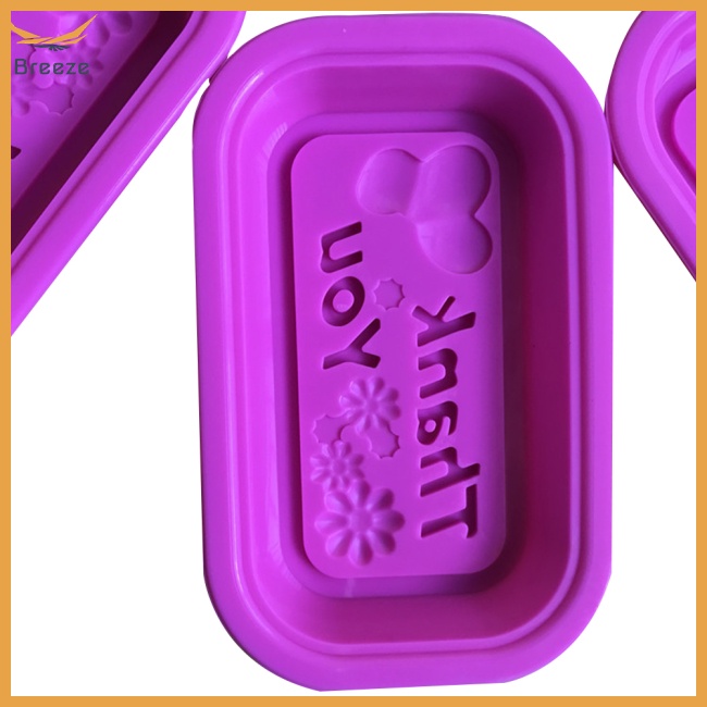 Khuôn Silicon Làm Xà Phòng Handmade Có Thể Tái Sử Dụng Hình Chữ Thank You Màu Sắc Ngẫu Nhiên