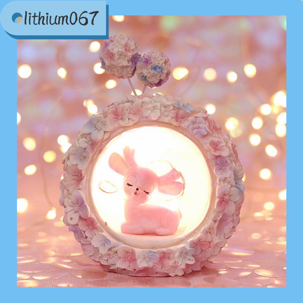 Lithium067 Đồ trang trí đèn ngủ Trang máy tính để bàn cô gái dễ thương cho ngày lễ Sinh nhật Quà tặng nhà cửa