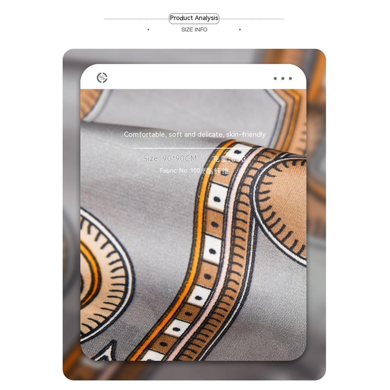 Khăn Quàng Cổ Lụa Vuông 23 Kiểu Dáng Sang Trọng 90 * 90cm