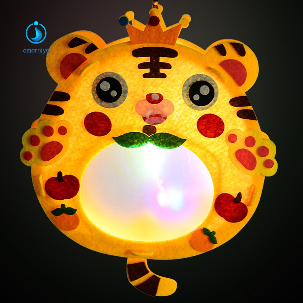 1 Bộ Đèn Lồng Bằng Vải Không Dệt Hình Thú Hoạt Hình Trang Trí Lễ Hội Halloween