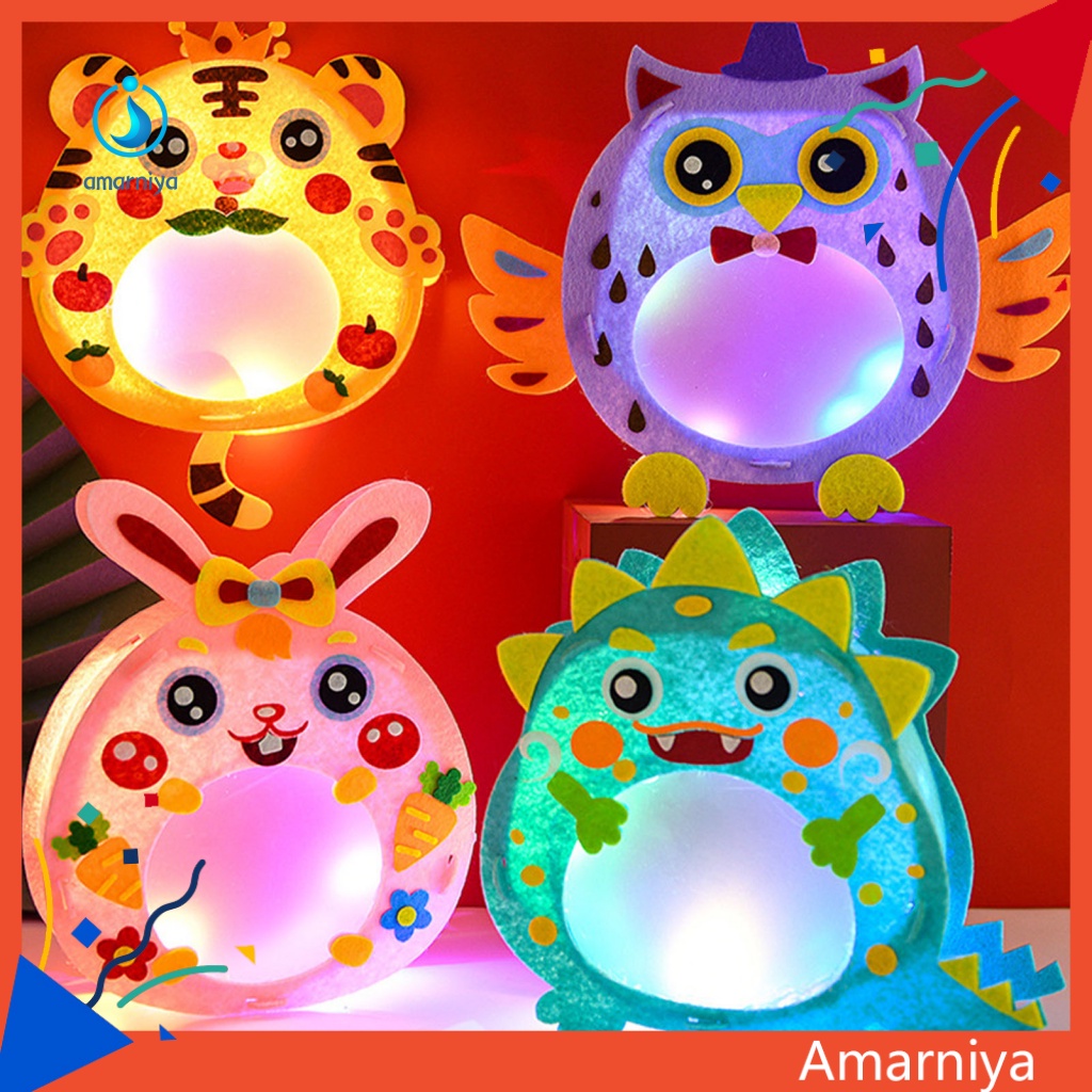 1 Bộ Đèn Lồng Bằng Vải Không Dệt Hình Thú Hoạt Hình Trang Trí Lễ Hội Halloween