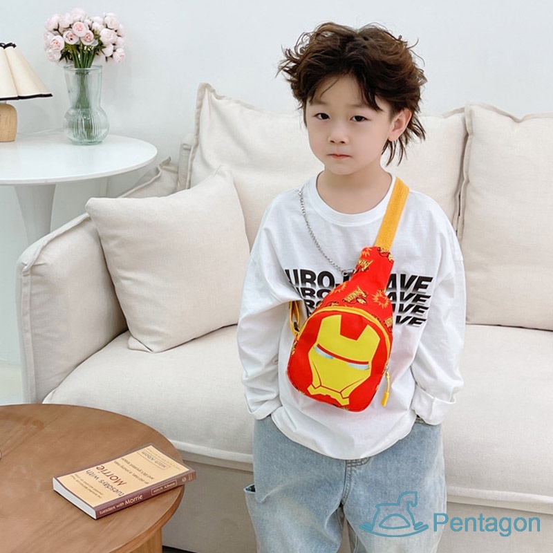 Túi Đeo Chéo In Họa Tiết Hoạt Hình Siêu Nhẹ Phong Cách Hàn Quốc Cho Bé