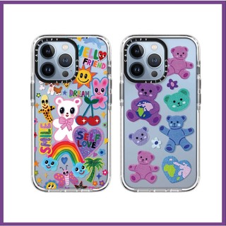 Vỏ Đôi Màu Cho iPhone 16 Pro max 15 Promax 14 Plus 13 mini 12 11 XS XR XSMAX 7G 7 Plus SE2020 Họa Tiết Teddy TPU Mềm Chống Sốc Bảo Vệ Toàn Diện Vỏ Điện Thoại Di Động