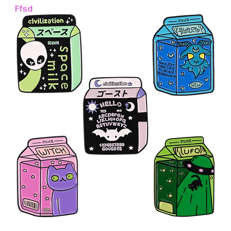 {Ffsd} Ghim Cài Áo Tráng Men Sữa Phù Thủy Người Ngoài Hành Tinh Dơi Satan Cho Bạn Bè * Hàng Bán Chạy