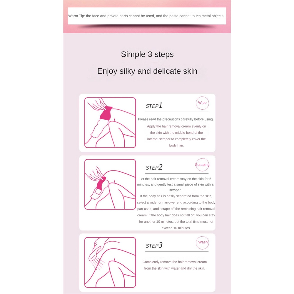 Kem làm rụng lông Nhẹ nhàng Không gây kích ứng Nuôi dưỡng Giữ ẩm cho da Loại bỏ lông nách Lông chân Lông tay Kem làm rụng lông cho Nam Nữ JULYSTAR