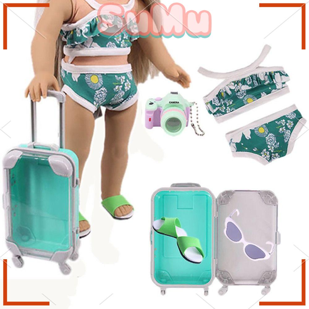Set 5 Món Đồ Bơi / Kính Mát / Dép Đi Trong Nhà Búp Bê Cho Bé