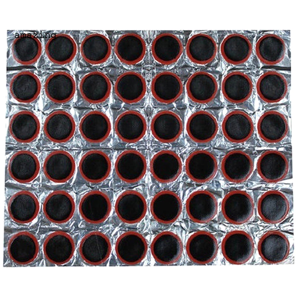 Bộ 48 Miếng Vá Lốp Xe Đạp Hình Vuông / Tròn Bằng Cao Su Tiện Dụng