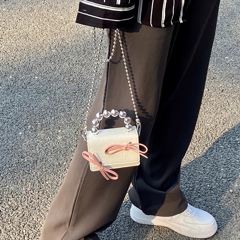 Túi Đeo Chéo mini Đính Nơ Dễ Thương Cho Nữ