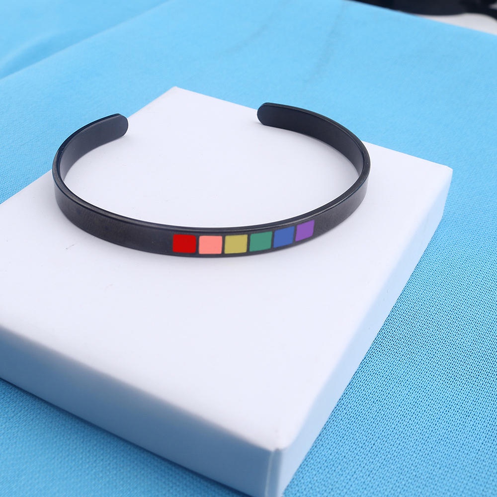 Vòng Tay Cầu Vồng LGBT Bằng Thép Không Gỉ