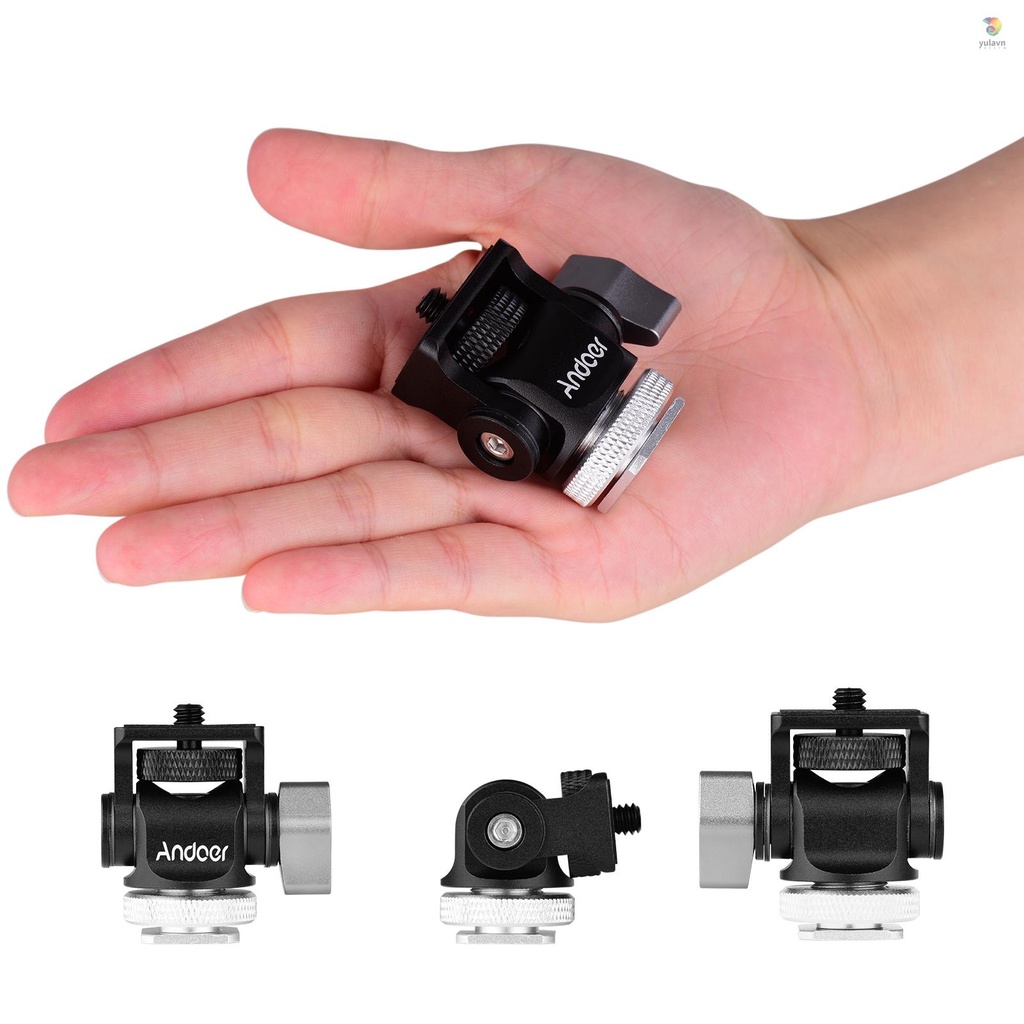 ANDOER Bộ Chuyển Đổi Gậy Ba Chân Mini Bằng Nhôm 1 / 4 Inch Có Ốc Vít Cho Camera