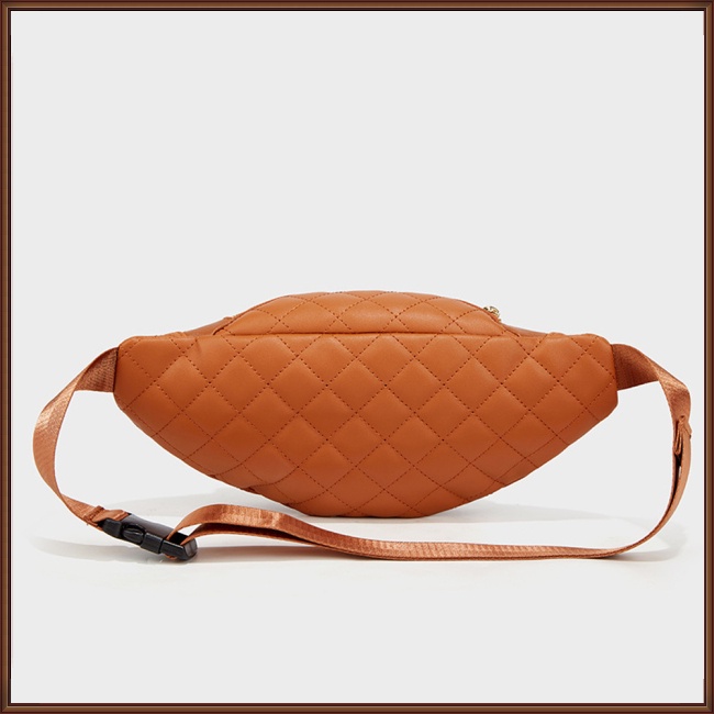 Túi Đeo Hông Bằng Da Nhân Tạo Thêu Họa Tiết Hình Thoi Đơn Giản Thời Trang Cho Nữ