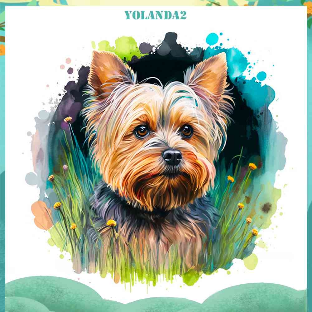 Tranh Đính Đá Kim Cương Toàn Bộ 5D DIY Hình Vẽ Chó Trang Trí Nhà Cửa