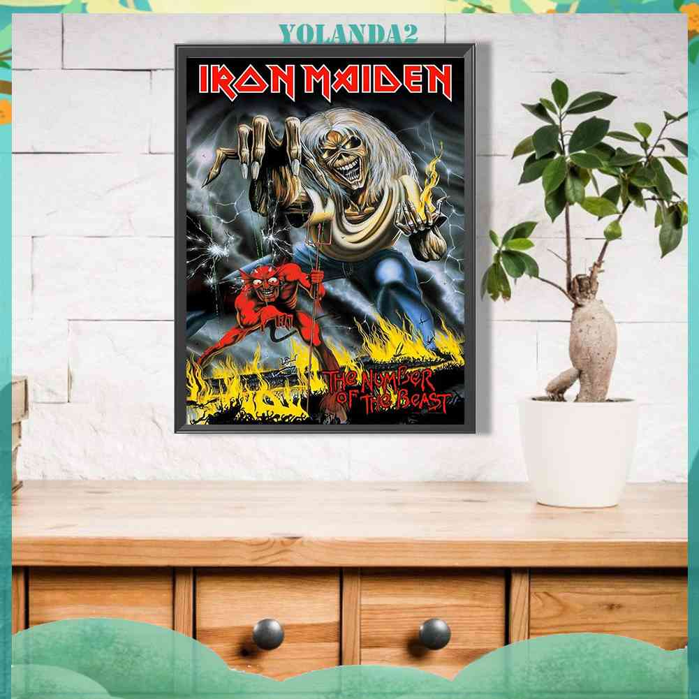 Bộ Tranh Đính Đá 5D Toàn Diện Họa Tiết Cô Gái Sắt Độc Đáo DIY Dùng Trang Trí