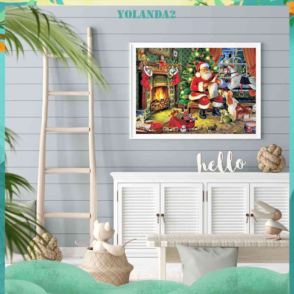 Tranh Đính Đá Kim Cương Toàn Bộ Hình Chủ Đề Giáng Sinh