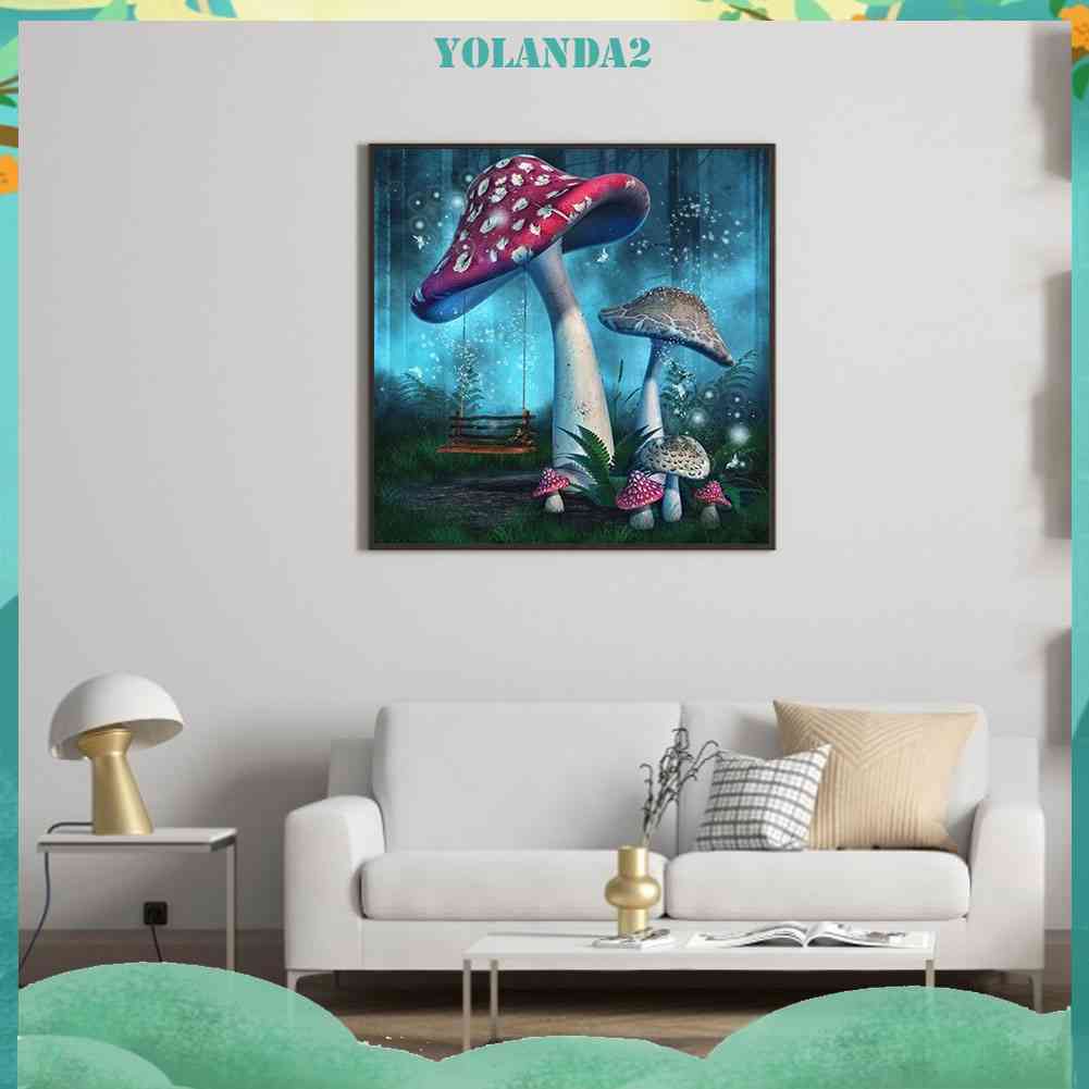 Tranh Đính Đá Kim Cương Toàn Bộ 5D DIY Hình Cây Nấm