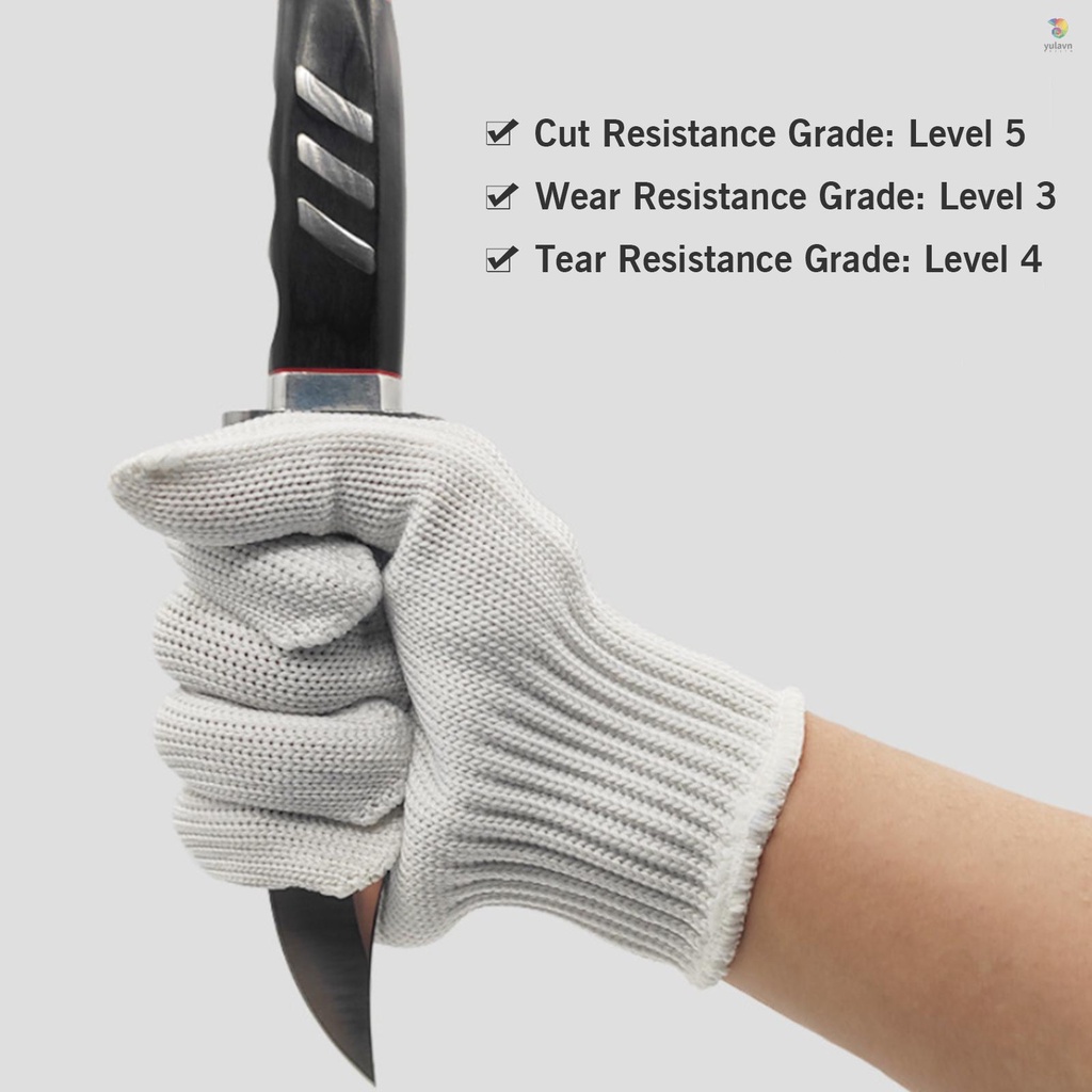 Găng Tay Hàn Làm Vườn Chống Cắt 5 Mức Độ Cao Bằng Thép Không Gỉ