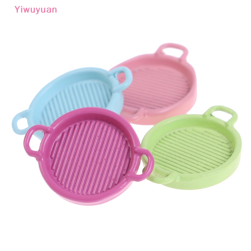 4 Dĩa Ăn Thịt Bò Đồ Chơi Búp Bê Cỡ 1 / 12 Mới