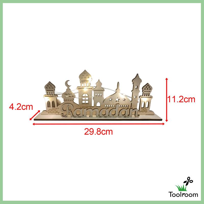 Phụ Kiện Trang Trí Bằng Gỗ Thủ Công Hình Eid Ramadan