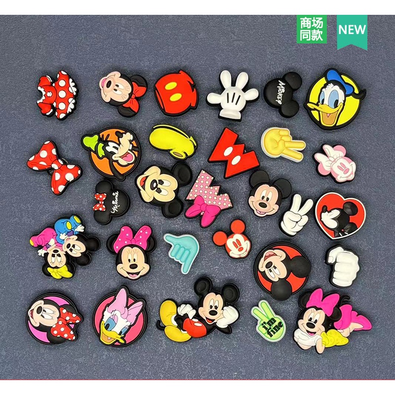 Crocs jibbitz / Shore Charms / Mickey and Minne / jibbitz Set / Giá Đỡ Crocs